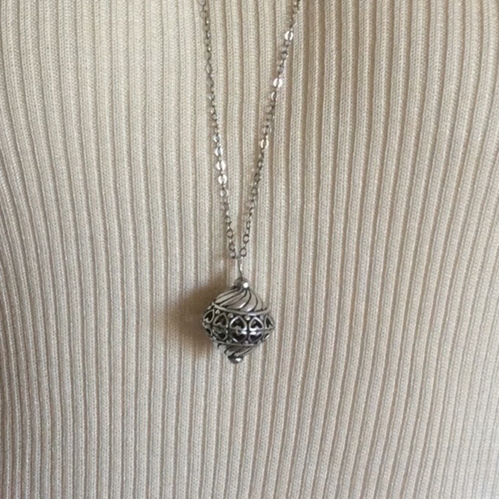Sterling silver talisman ball pendant